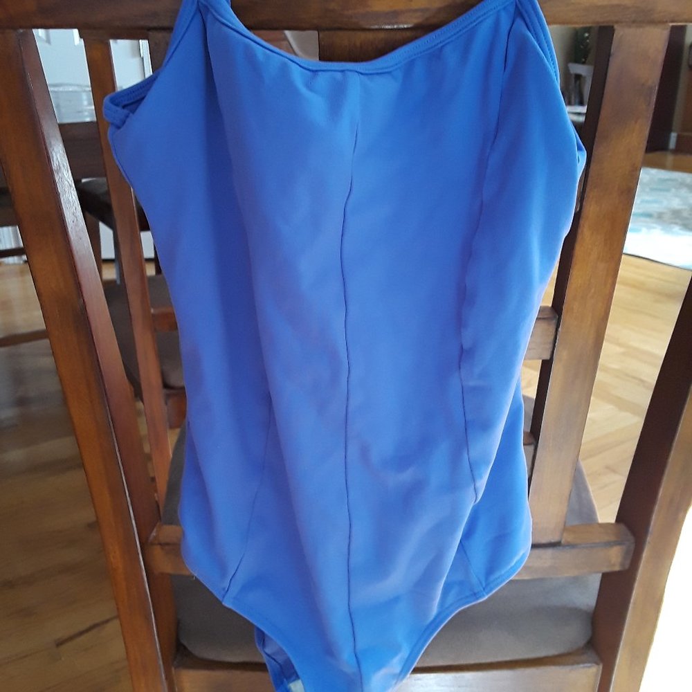 Girls Sz 12 Seamed Cami Leotard - Periwinkle